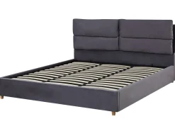 Outlet Łóżko z pojemnikiem BATILLY Welur 180 x 200 cm Łóżka Tapicerowane|Łóżka Podwójne