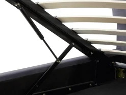 Outlet Łóżko z pojemnikiem BATILLY Welur 180 x 200 cm Łóżka Tapicerowane|Łóżka Podwójne