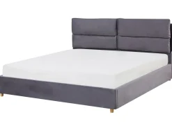 Outlet Łóżko z pojemnikiem BATILLY Welur 180 x 200 cm Łóżka Tapicerowane|Łóżka Podwójne