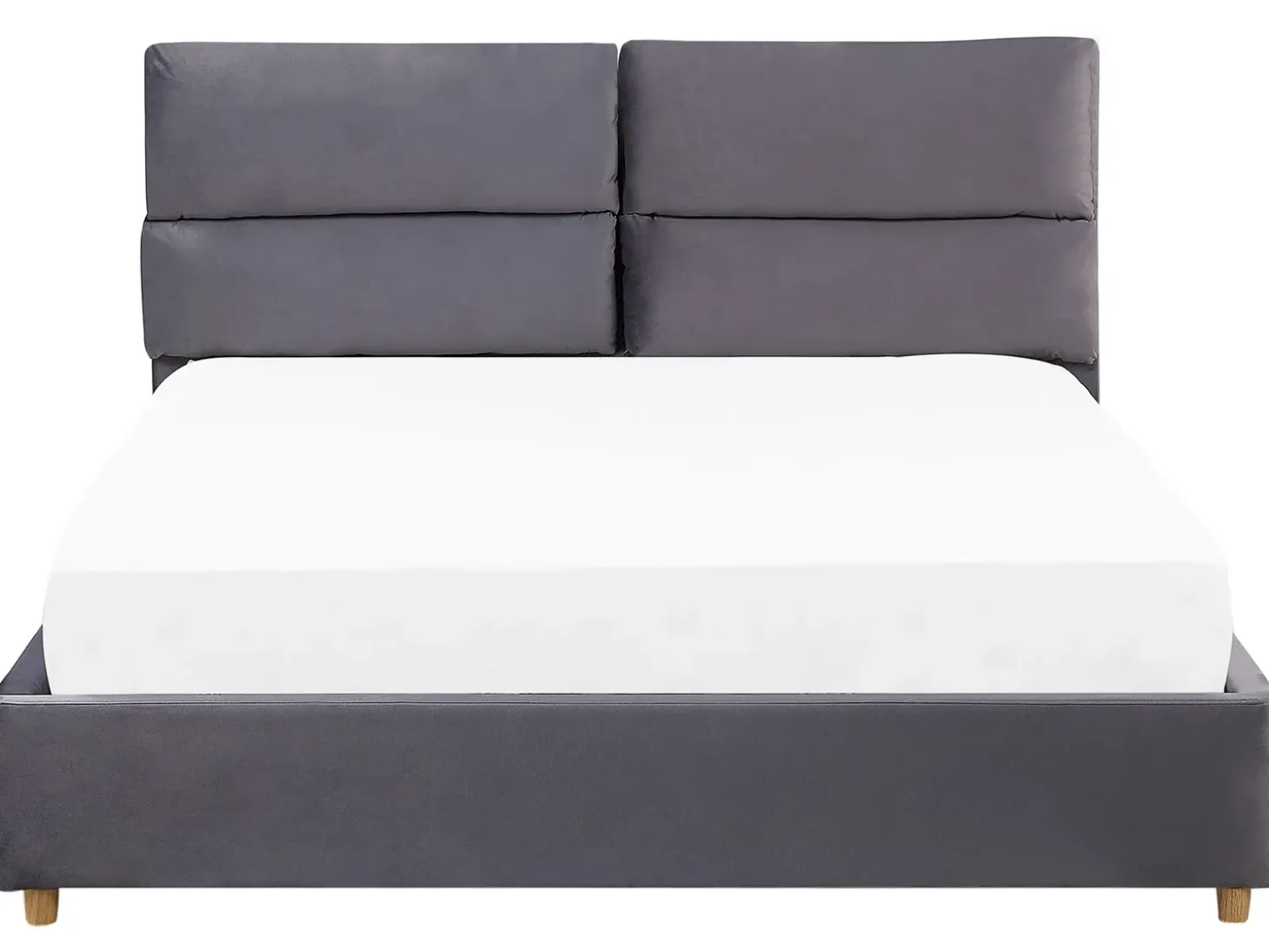 Outlet Łóżko z pojemnikiem BATILLY Welur 180 x 200 cm Łóżka Tapicerowane|Łóżka Podwójne