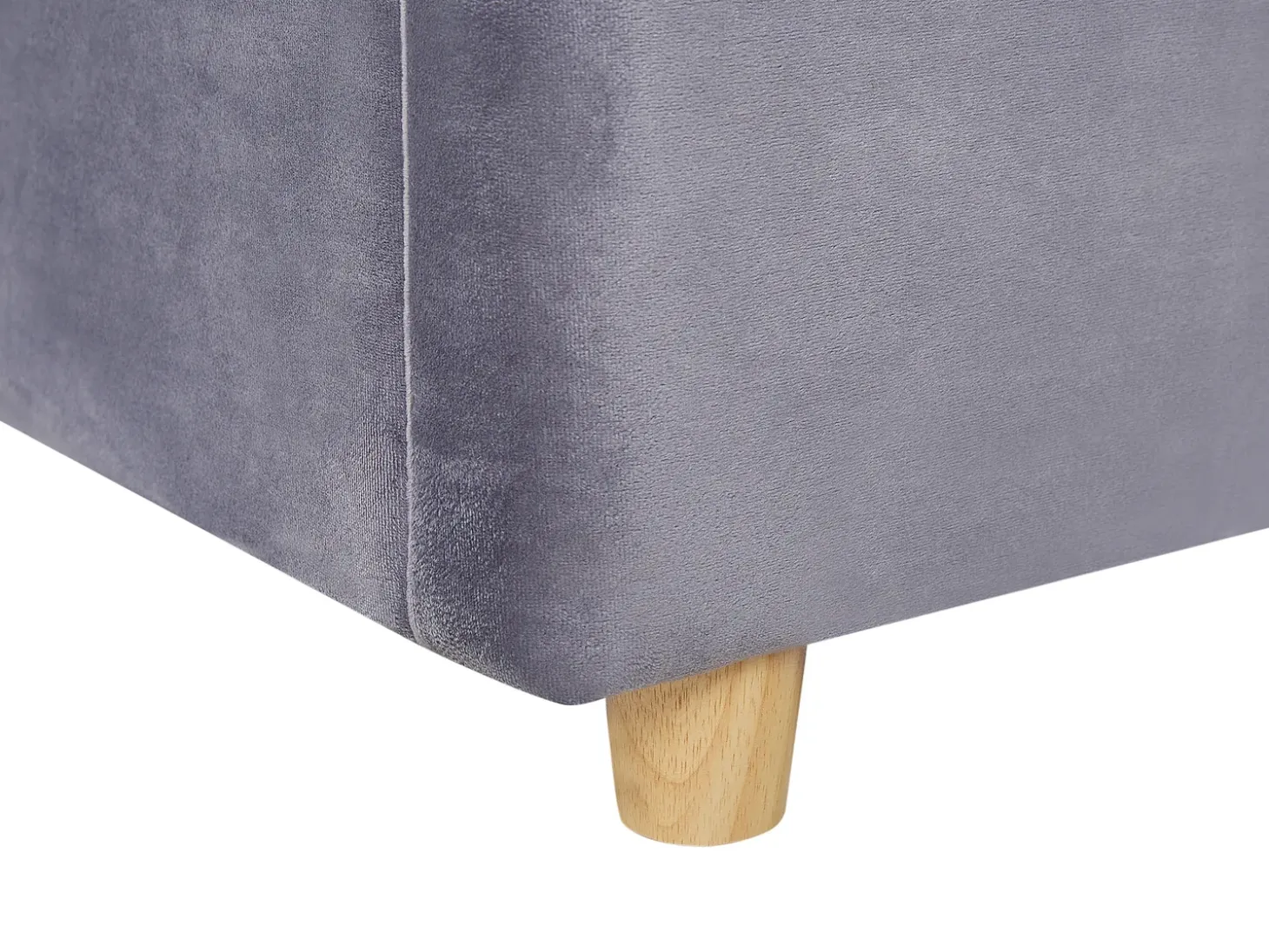 Outlet Łóżko z pojemnikiem BATILLY Welur 180 x 200 cm Łóżka Tapicerowane|Łóżka Podwójne