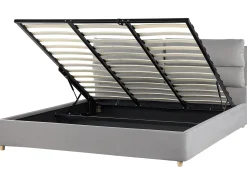 Hot Łóżko z pojemnikiem BATILLY Welur Jasno 180 x 200 cm Łóżka Tapicerowane|Łóżka Podwójne