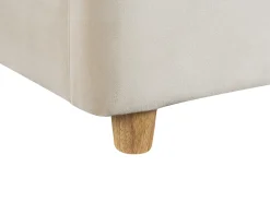 Outlet Łóżko z pojemnikiem BATILLY Welur Jasno 180 x 200 cm Łóżka Tapicerowane|Łóżka Podwójne