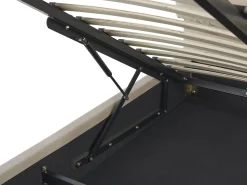 Outlet Łóżko z pojemnikiem BATILLY Welur Jasno 180 x 200 cm Łóżka Tapicerowane|Łóżka Podwójne
