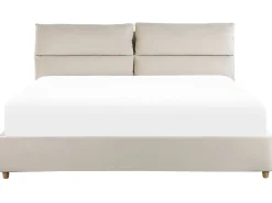 Outlet Łóżko z pojemnikiem BATILLY Welur Jasno 180 x 200 cm Łóżka Tapicerowane|Łóżka Podwójne
