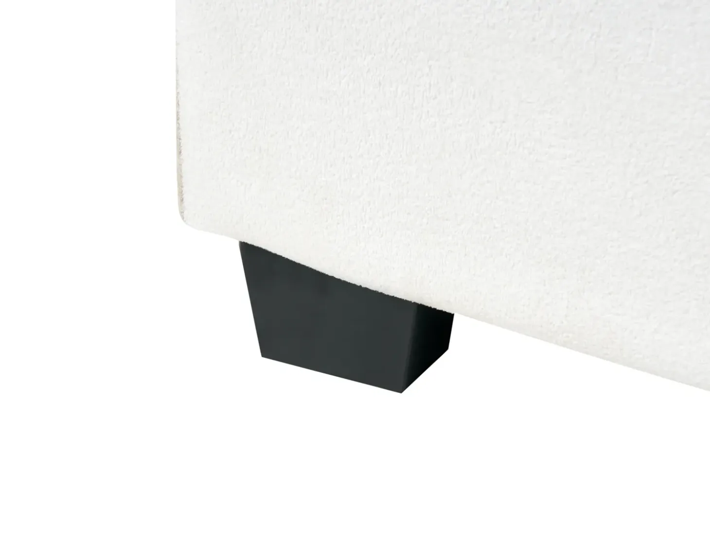 Discount Łóżko z pojemnikiem BERNAY Złamana biel 180 x 200 cm Łóżka Tapicerowane|Łóżka Podwójne