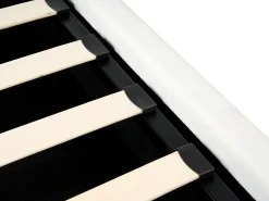 Discount Łóżko z pojemnikiem BERNAY Złamana biel 180 x 200 cm Łóżka Tapicerowane|Łóżka Podwójne