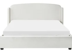 Discount Łóżko z pojemnikiem BERNAY Złamana biel 180 x 200 cm Łóżka Tapicerowane|Łóżka Podwójne