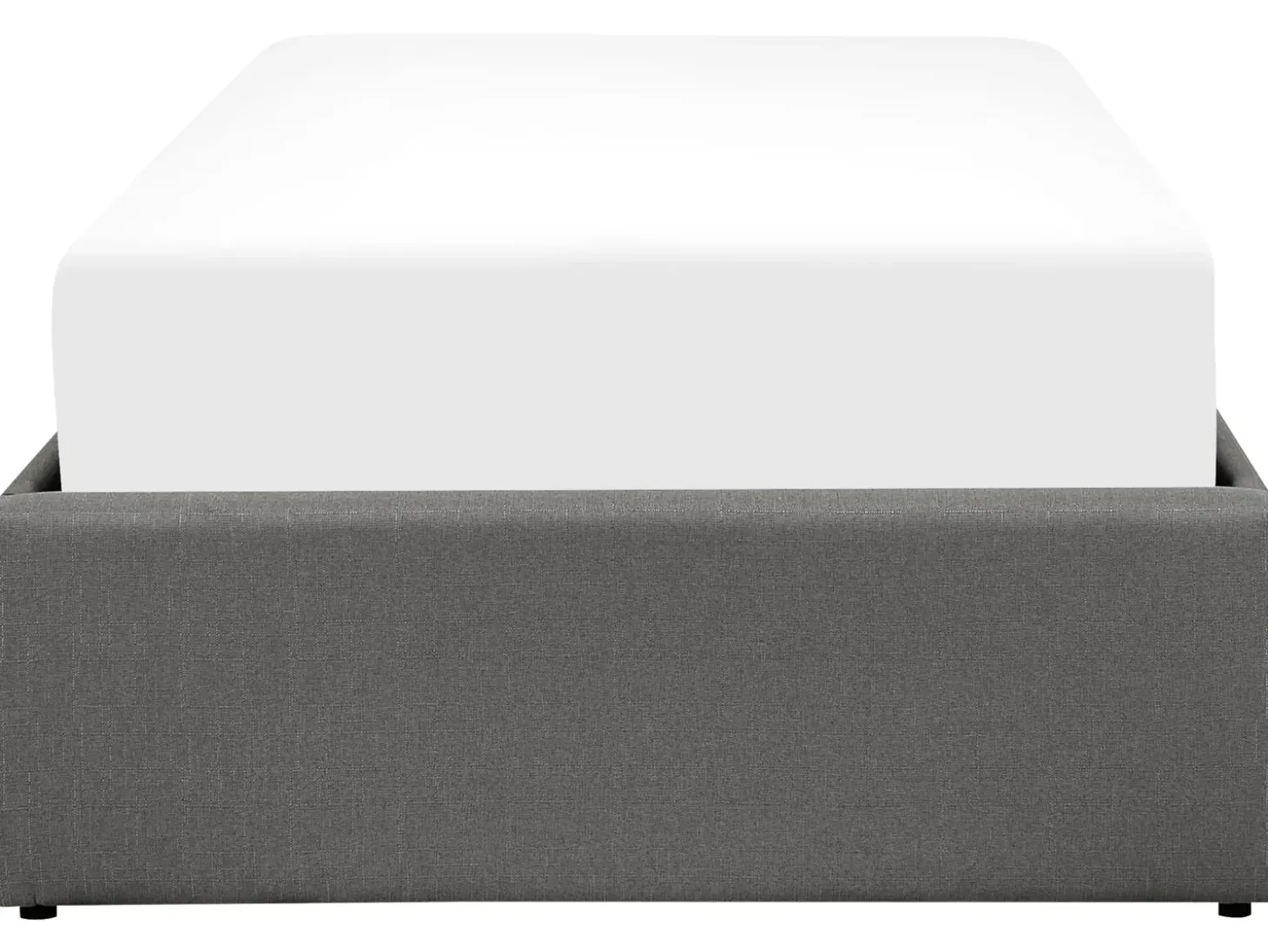 Łóżko z pojemnikiem bez zagłówka DINAN Ciemno 90 x 200 cm Łóżka Tapicerowane|Łóżka Z Pojemnikiem