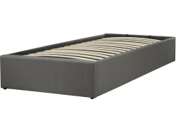 Łóżko z pojemnikiem bez zagłówka DINAN Ciemno 90 x 200 cm Łóżka Tapicerowane|Łóżka Z Pojemnikiem