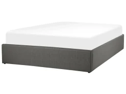 Clearance Łóżko z pojemnikiem bez zagłówka DINAN Ciemno 140 x 200 cm Łóżka Tapicerowane|Łóżka Podwójne