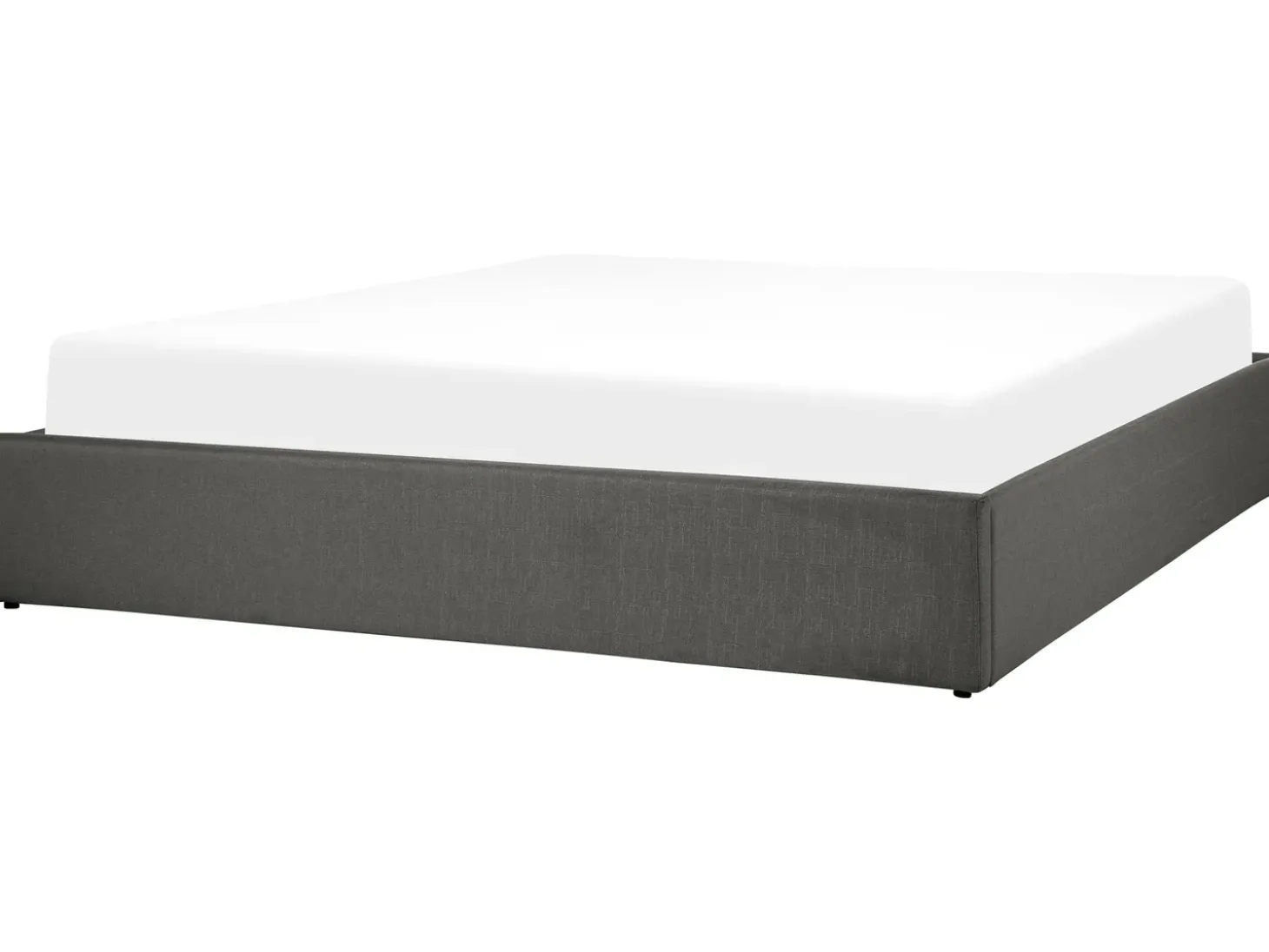 Clearance Łóżko z pojemnikiem bez zagłówka DINAN Ciemno 180 x 200 cm Łóżka Tapicerowane|Łóżka Podwójne