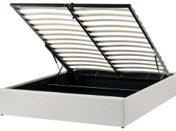Hot Łóżko z pojemnikiem bez zagłówka DINAN Jasno 140 x 200 cm Łóżka Tapicerowane|Łóżka Podwójne