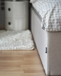 Online Łóżko z pojemnikiem bez zagłówka DINAN Jasno 180 x 200 cm Łóżka Tapicerowane|Łóżka Podwójne
