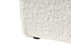 Outlet Łóżko z pojemnikiem bez zagłówka DINAN Boucle Złamana biel 140 x 200 cm Łóżka Tapicerowane|Łóżka Podwójne