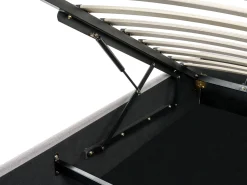 Łóżko z pojemnikiem bez zagłówka DINAN Jasno 90 x 200 cm Łóżka Tapicerowane|Łóżka Z Pojemnikiem