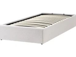 Łóżko z pojemnikiem bez zagłówka DINAN Jasno 90 x 200 cm Łóżka Tapicerowane|Łóżka Z Pojemnikiem