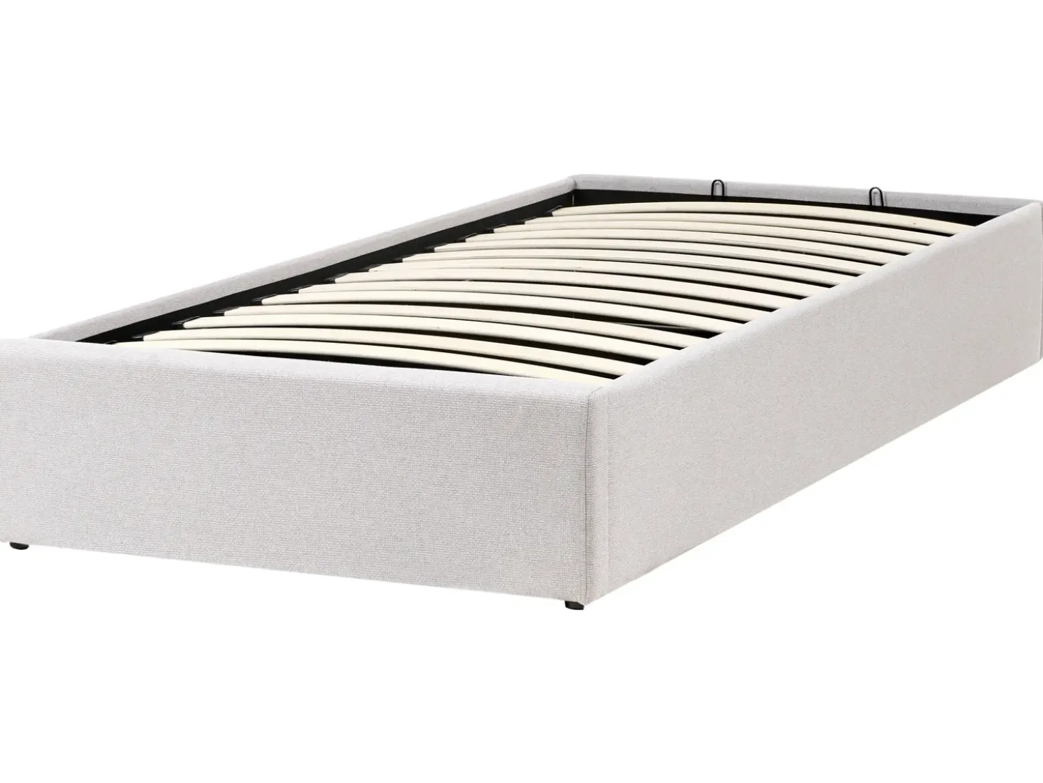 Łóżko z pojemnikiem bez zagłówka DINAN Jasno 90 x 200 cm Łóżka Tapicerowane|Łóżka Z Pojemnikiem