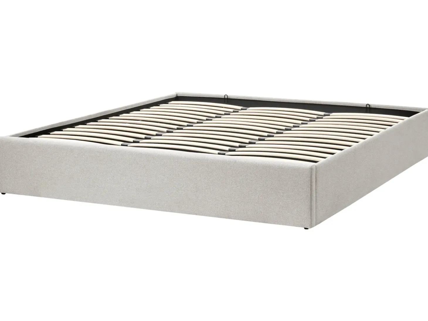 Best Łóżko z pojemnikiem bez zagłówka DINAN Jasno 180 x 200 cm Łóżka Tapicerowane|Łóżka Podwójne