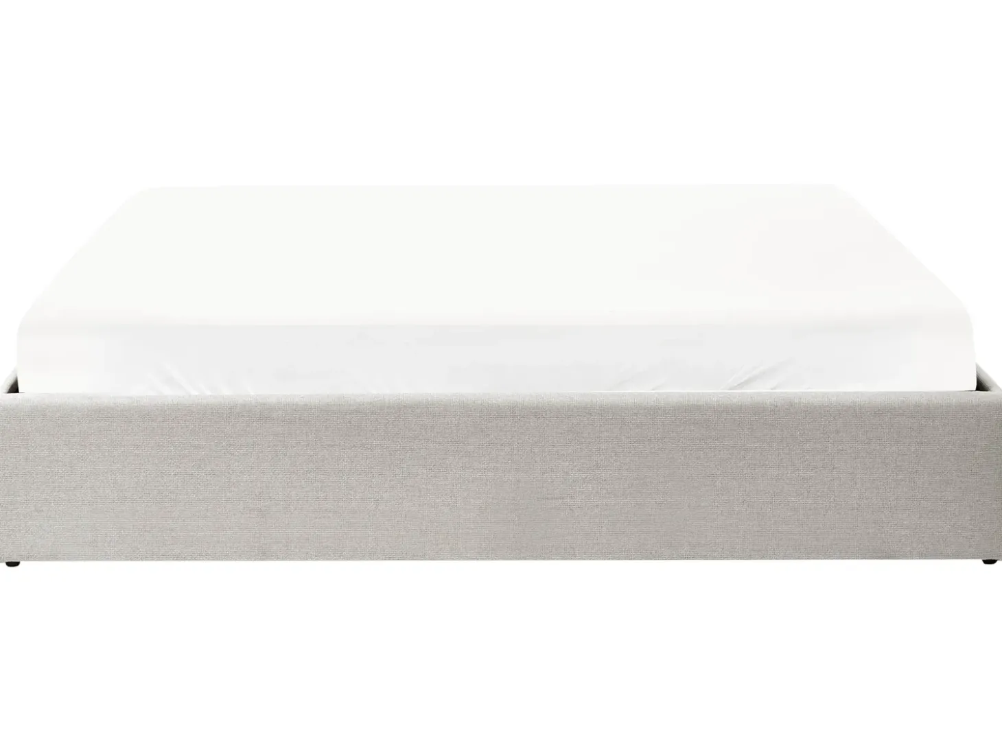 Best Łóżko z pojemnikiem bez zagłówka DINAN Jasno 180 x 200 cm Łóżka Tapicerowane|Łóżka Podwójne