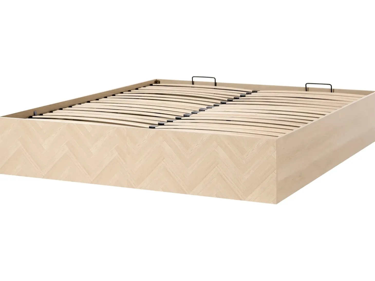 Hot Łóżko z pojemnikiem bez zagłówka ETEL Jasno 180 x 200 cm Łóżka Podwójne|Łóżka Z Pojemnikiem