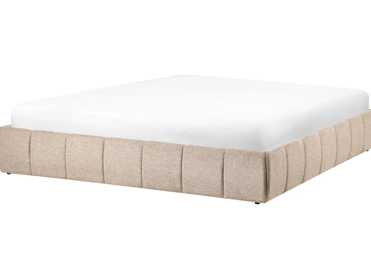 Discount Łóżko z pojemnikiem bez zagłówka GENAS Beżowy 180 x 200 cm Łóżka Tapicerowane|Łóżka Podwójne