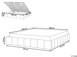 Discount Łóżko z pojemnikiem bez zagłówka GENAS Beżowy 180 x 200 cm Łóżka Tapicerowane|Łóżka Podwójne