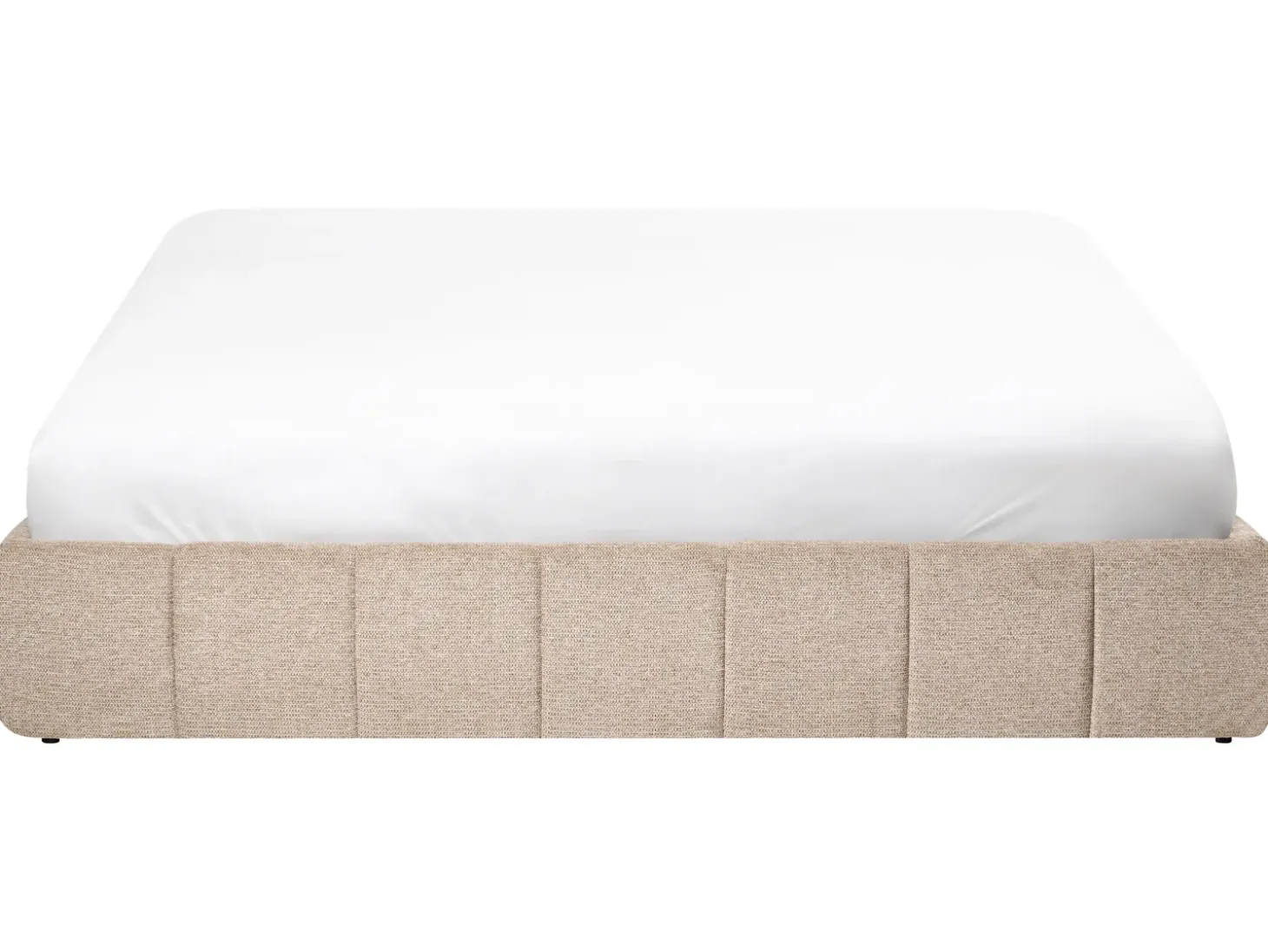 Discount Łóżko z pojemnikiem bez zagłówka GENAS Beżowy 180 x 200 cm Łóżka Tapicerowane|Łóżka Podwójne