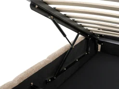 Discount Łóżko z pojemnikiem bez zagłówka GENAS Beżowy 180 x 200 cm Łóżka Tapicerowane|Łóżka Podwójne