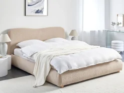Best Łóżko z pojemnikiem BLAGNAC Boucle 180 x 200 cm Łóżka Tapicerowane|Łóżka Podwójne