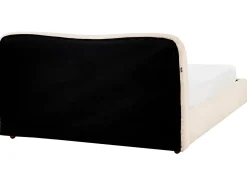 Łóżko z pojemnikiem BLAGNAC Boucle Jasno 160 x 200 cm Łóżka Tapicerowane|Łóżka Podwójne