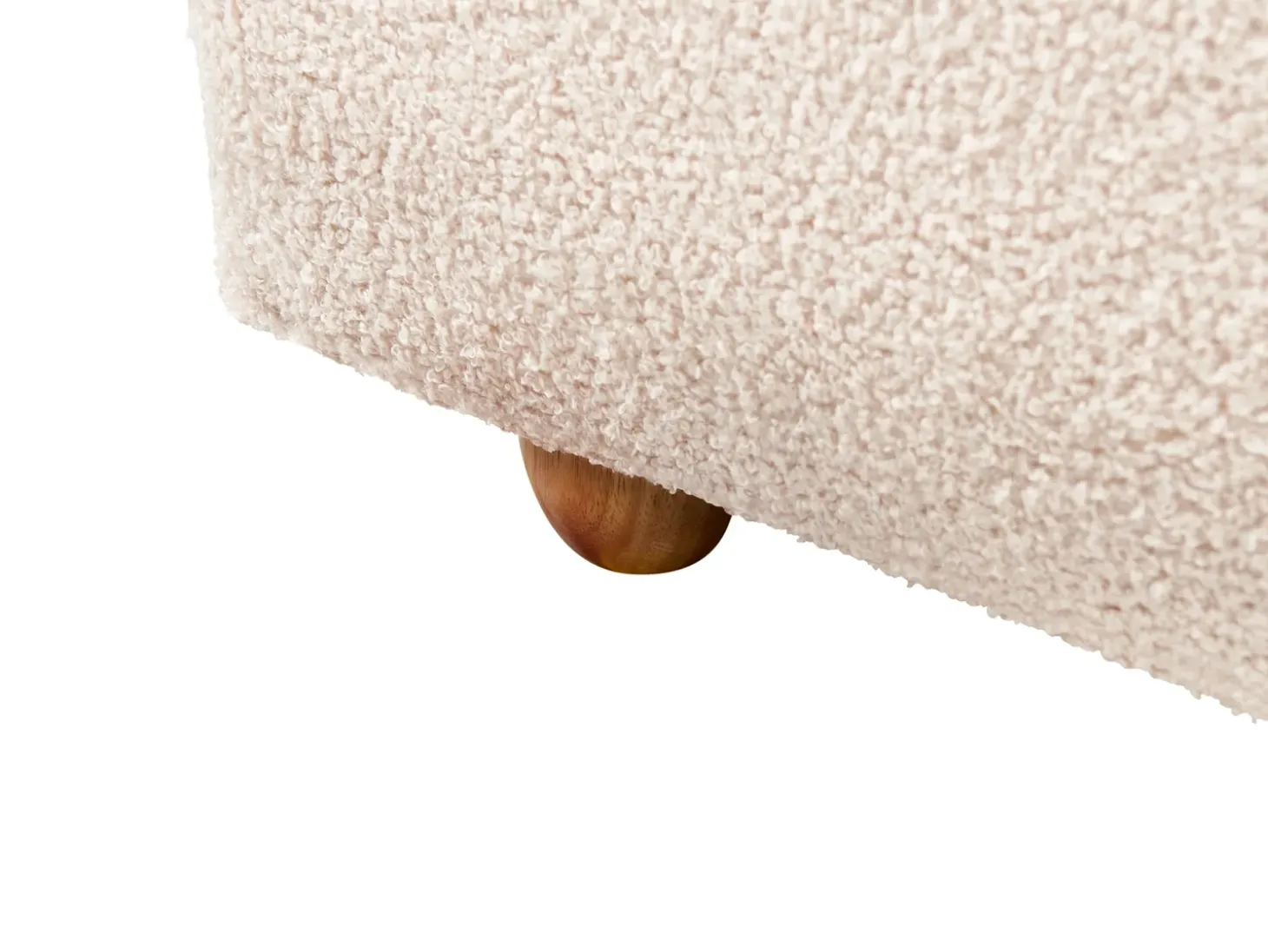 Łóżko z pojemnikiem BLAGNAC Boucle Jasno 160 x 200 cm Łóżka Tapicerowane|Łóżka Podwójne