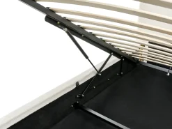 Clearance Łóżko z pojemnikiem BLAGNAC Boucle Złamana biel 90 x 200 cm Łóżka Tapicerowane|Łóżka Z Pojemnikiem