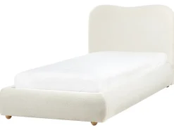 Clearance Łóżko z pojemnikiem BLAGNAC Boucle Złamana biel 90 x 200 cm Łóżka Tapicerowane|Łóżka Z Pojemnikiem