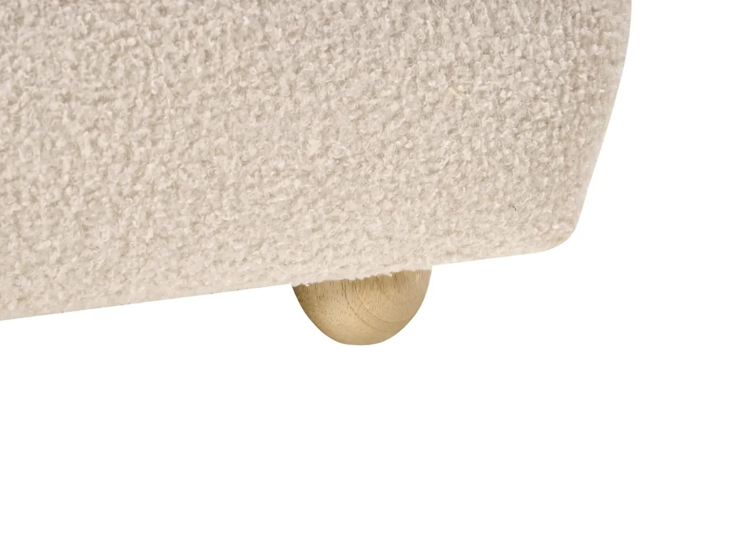 Discount Łóżko z pojemnikiem BLAGNAC Boucle Jasnobeżowy 90 x 200 cm Łóżka Tapicerowane|Łóżka Z Pojemnikiem