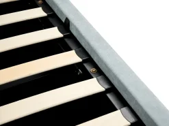 Outlet Łóżko z pojemnikiem BLAGNAC Szenil Błękitny 180 x 200 cm Łóżka Tapicerowane|Łóżka Podwójne
