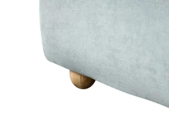 Outlet Łóżko z pojemnikiem BLAGNAC Szenil Błękitny 180 x 200 cm Łóżka Tapicerowane|Łóżka Podwójne