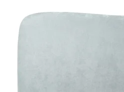 Outlet Łóżko z pojemnikiem BLAGNAC Szenil Błękitny 180 x 200 cm Łóżka Tapicerowane|Łóżka Podwójne