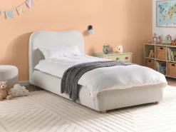 Best Łóżko z pojemnikiem BLAGNAC Złamana biel 90 x 200 cm Łóżka Tapicerowane|Łóżka Z Pojemnikiem