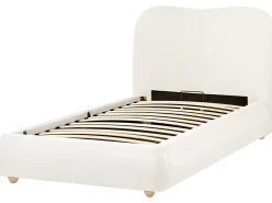 Best Łóżko z pojemnikiem BLAGNAC Złamana biel 90 x 200 cm Łóżka Tapicerowane|Łóżka Z Pojemnikiem