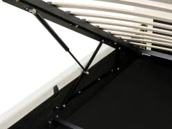 Hot Łóżko z pojemnikiem BLAGNAC Złamana biel 180 x 200 cm Łóżka Tapicerowane|Łóżka Podwójne