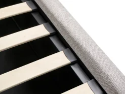 Best Łóżko z pojemnikiem BONIFACIO Len syntetyczny Szary 160 x 200 cm Łóżka Tapicerowane|Łóżka Podwójne