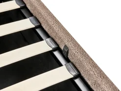 Online Łóżko z pojemnikiem BOUSSE Boucle Beżowoszary 180 x 200 cm Łóżka Tapicerowane|Łóżka Podwójne