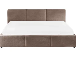 Online Łóżko z pojemnikiem BOUSSE Boucle Beżowoszary 180 x 200 cm Łóżka Tapicerowane|Łóżka Podwójne