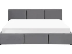Best Łóżko z pojemnikiem BOUSSE Welur Ciemno 180 x 200 cm Łóżka Tapicerowane|Łóżka Podwójne