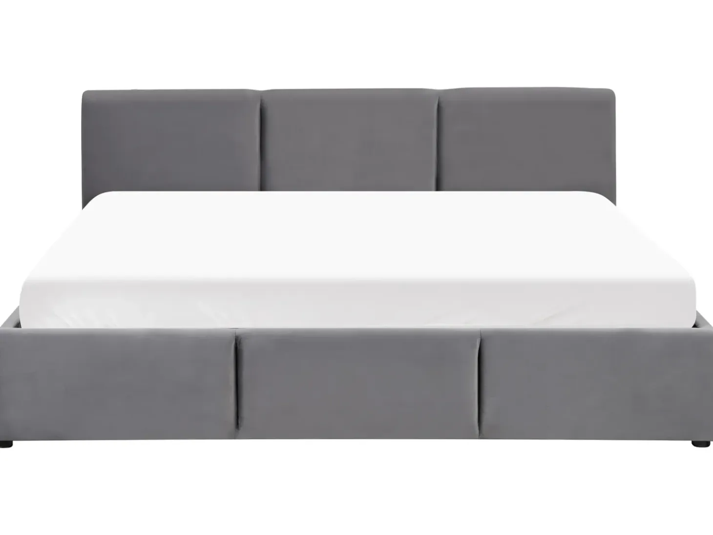 Best Łóżko z pojemnikiem BOUSSE Welur Ciemno 180 x 200 cm Łóżka Tapicerowane|Łóżka Podwójne