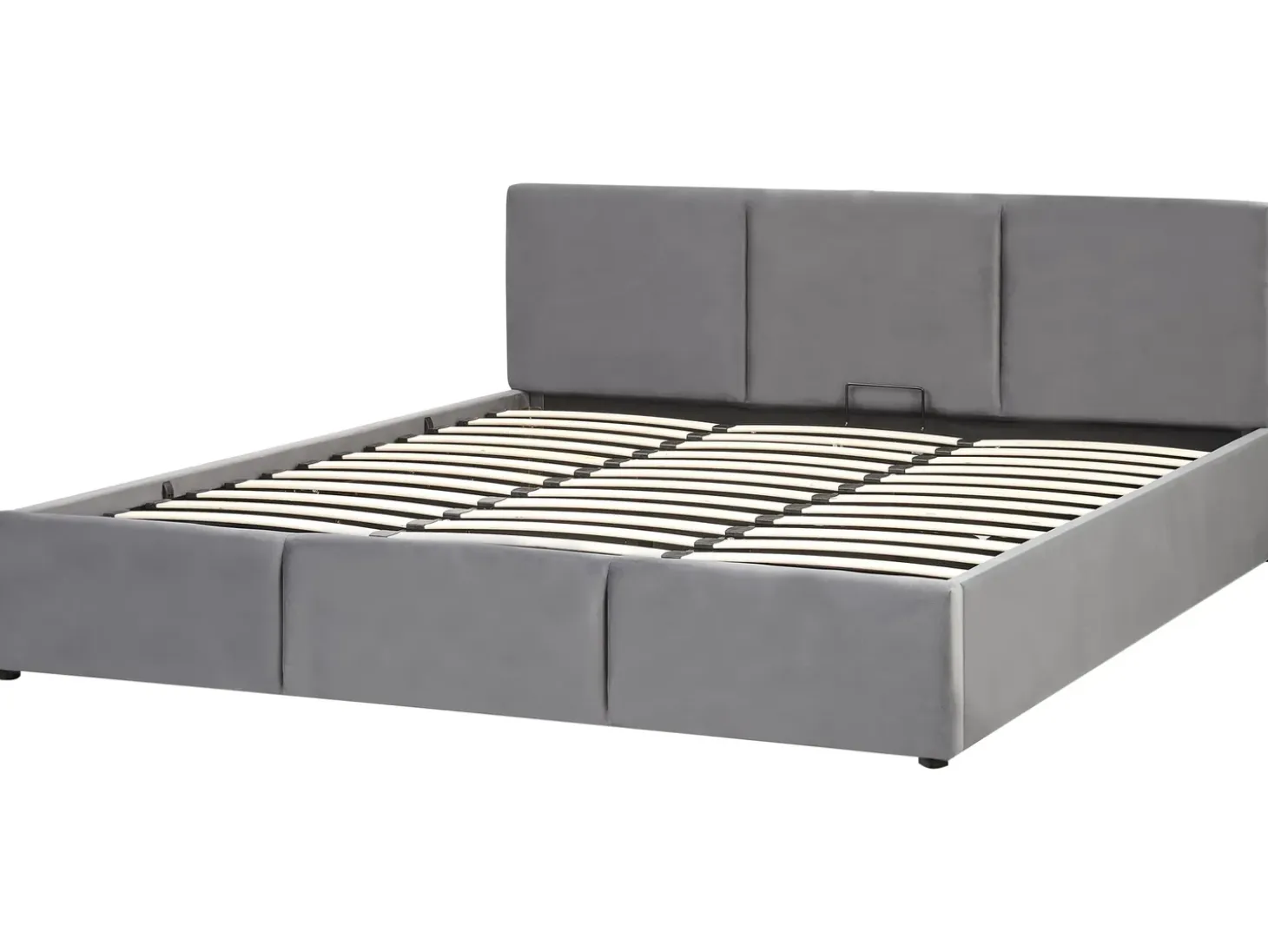 Best Łóżko z pojemnikiem BOUSSE Welur Ciemno 180 x 200 cm Łóżka Tapicerowane|Łóżka Podwójne