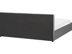 Best Łóżko z pojemnikiem BOUSSE Welur Ciemno 180 x 200 cm Łóżka Tapicerowane|Łóżka Podwójne