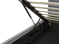 Best Łóżko z pojemnikiem BOUSSE Welur Ciemno 180 x 200 cm Łóżka Tapicerowane|Łóżka Podwójne