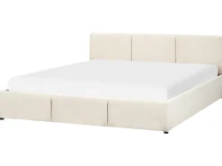 Discount Łóżko z pojemnikiem BOUSSE Welur Jasno 180 x 200 cm Łóżka Tapicerowane|Łóżka Podwójne